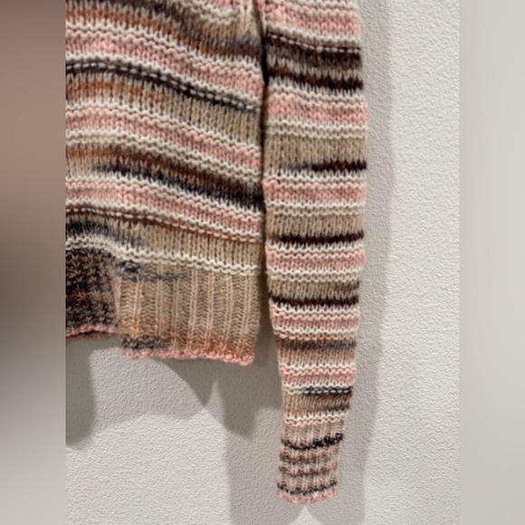 NWT A.L.C. Selina Space Dye Striped Wool Alpaca Blend Turtleneck Sweater Small - Picture 13 of 16